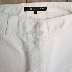 Theory White Flare Jeans